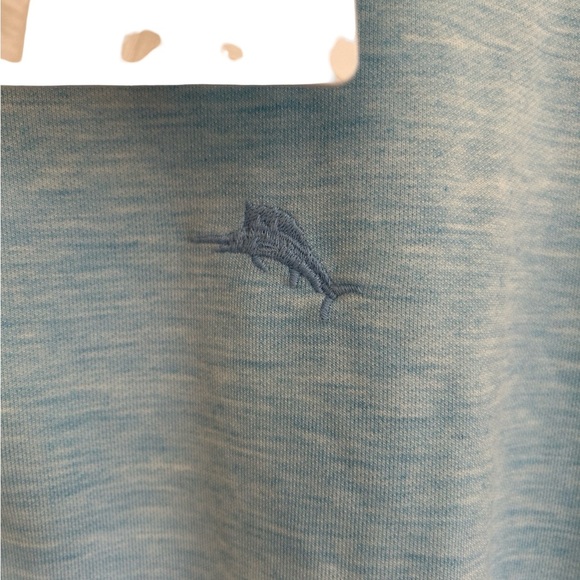 Tommy Bahama Men’s Long Sleeved Half  Zipped Blue Shirt Large - Picture 9 of 16